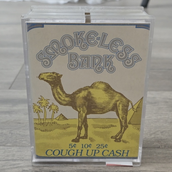 Vintage Camel Cigarettes Smokeless Cough Up Cash Bank - Picture 2 of 8